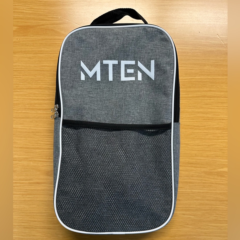 MTEN Gray Pickleball Paddle Carrying Bag with Adjustable Strap.